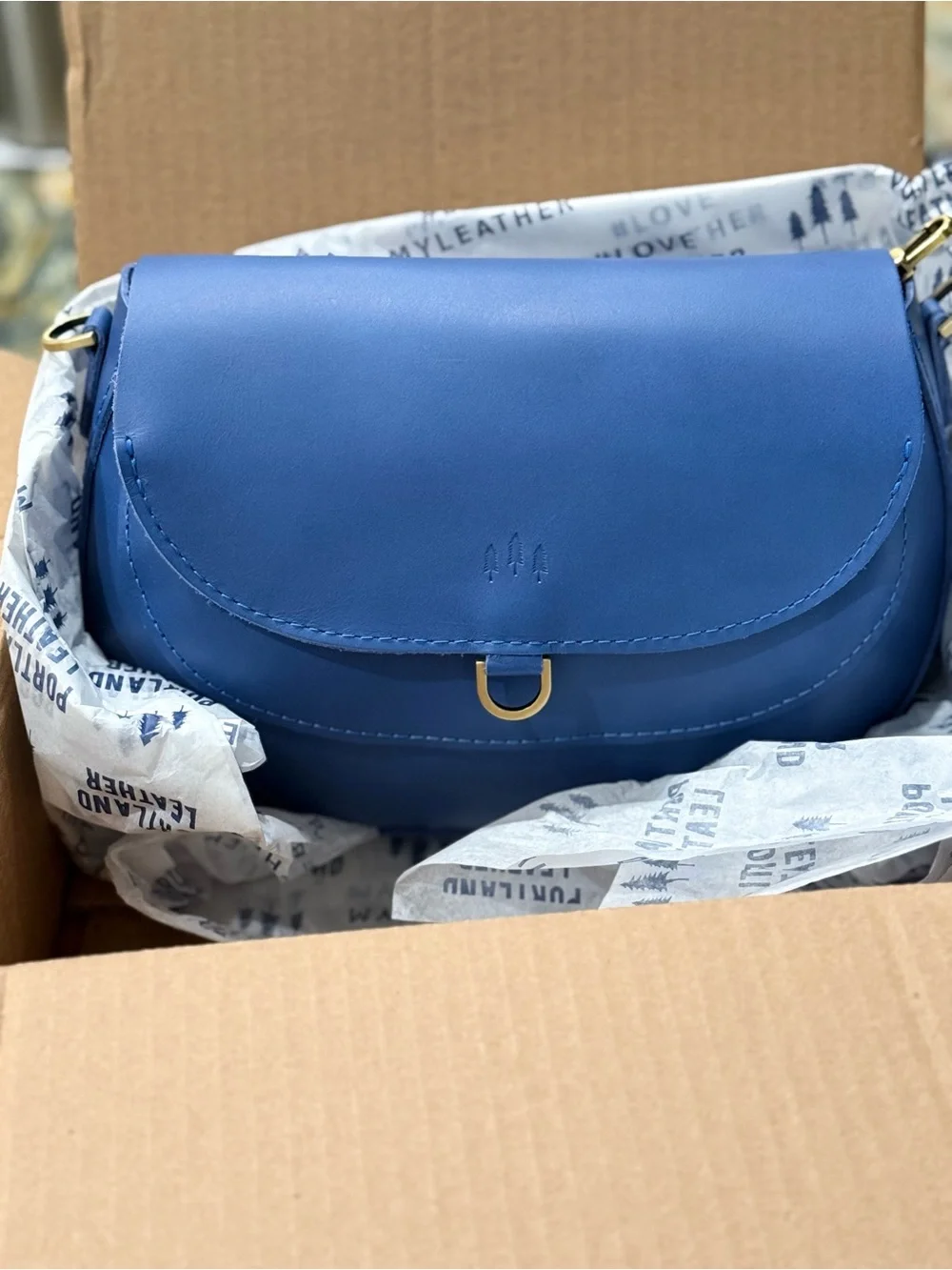 NWT Portland Leather Large Monaco Indigo (Unicorn color)